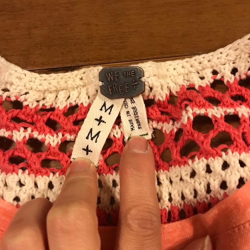 Free People Coral crop top